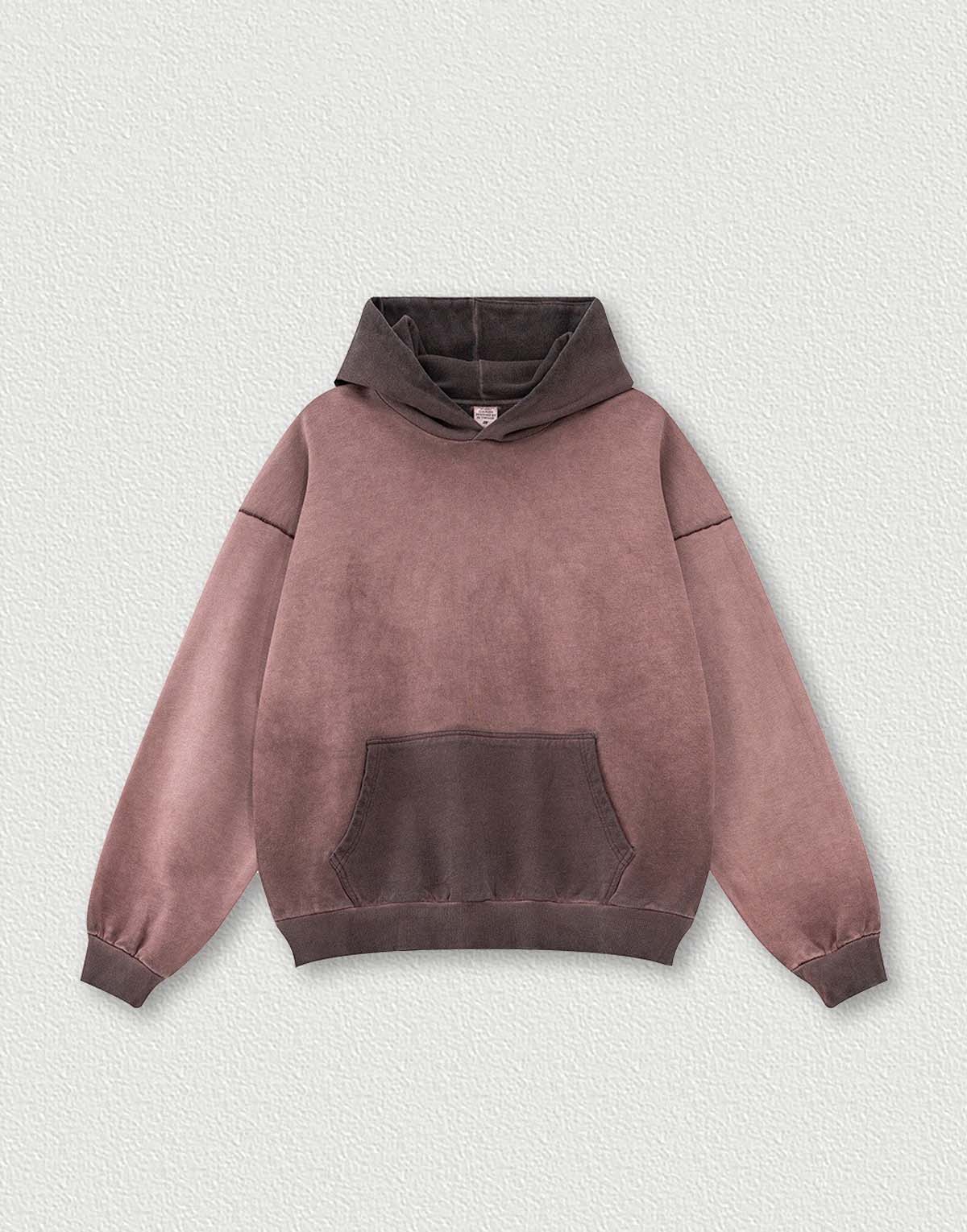 Men's American-style streetwear washed color-block vintage hoodie-mh298-1